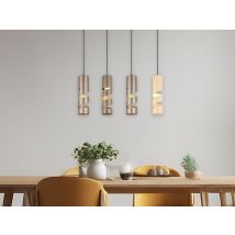 Trio - Moderne Pendelleuchte Stream 4-flammig Aus Metall In Coffee Tönen, B: 80cm