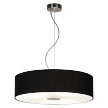 Lampada A Sospensione A Soffitto Con Paralume In Tessuto Soggiorno Illuminazione Sala Da Pranzo Lampada A Sospensione In Vetro Nero Ledino 