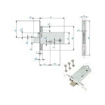 Cerradura Eléctrica Doble Paleta E 70 - Fr.25 Mm. 3 Puntos De Cierre