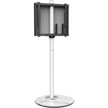 Fitueyes - Tv Ständer Weiss Tv Bodenständer Höhenverstellbar Drehbar Tv Standfuß Fernsehständer Mit Luxuriösen Design Für 32 Bis 60 Zoll Bis Zu 40kg 