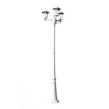 Xl Destock - Garden Light Post 3-arms 215 Cm White Aluminium Vidaxl