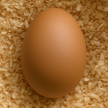 Uovo Finto Di Gallina In Ceramica Color Crema – 65 X 48 mm – 40 grammi – Allevamento Bovini