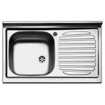 Lavello Da Appoggio In Acciaio Inox 1 Vasca A Sinistra Dimensioni 80x50 Cm Pi801rpc Apell