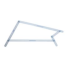 Hedue – Stencil angolo in alluminio per misurazioni precise – Lunghezza guida: 12x100mm, 12x200mm, 8x300mm, 4x350mm, 4x500mm, 4x700mm, 4x800mm