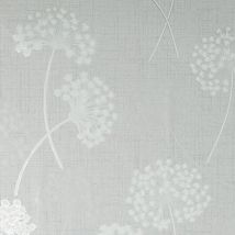 Fine Decor - Grace Allium Grey Silver Wallpaper Floral Metallic Textured Vinyl