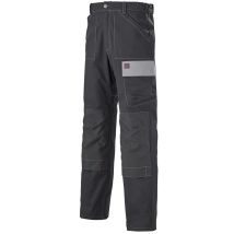 Pantalón Rigger Negro/Gris L – Cinturilla elástica, Bolsillos en la cintura, Bolsillo en la pierna, Bolsillos acolchados en las rodillas
