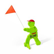 Step 2 - Step2 Safety Sam Panneau D'Avertissement Pour Enfants En Vert Fluo Avec Drapeau Panneau D'Avertissement Signalisation
