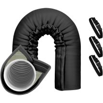 Protección Para Tuberías De Aire Acondicionado Portátil - Aislamiento De Tuberías - Envoltura Aislante Ajustable De Triple Capa - Diámetros 13 Cm Y 15