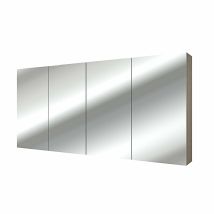 Acquavapore - Spiegelschrank, Badspiegel, Badezimmer Spiegel City 160cm Braun Eich Ja Mit 1x 5w Led / 1x Energiebox