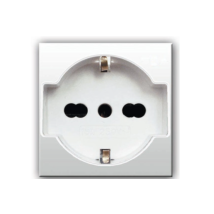 Presa Schuko Bipasso Ave Domus S44 2p+t 10/16a 2 Moduli Bianco - 441090/15ts
