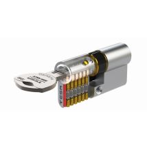 Tesa Assa Abloy - Cilindro Di Sicurezza Tesa Td60 Con Chiave Reversibile - Nichelato - 30 X 40 - Variegato - 3 Chiavi - Td633040n