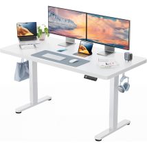 Bureau Électrique Assis-debout Règlable En Hauteur 140x80 Cm - Plateau 25 Mm Avec Moteur Sans Balais, Ergonomique Pour Bureau À Domicile (montage 