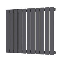 Orbit - Bravo Single Designer Horizontal Radiator 600mm H X 750mm W - Anthracite