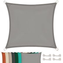 Voile D'Ombrage Carré Pour Terrasse, Jardin, Toile Imperméable Et Résistant Uv - 2 X 2 M - Gris - Linxor