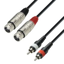 Kabel 2xrca Stecker Zu 2xxlr Buchse 1m Adam K3 K3tfc0100