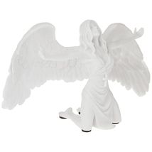 Pd2704 Statua Di Angelo In Marmo Sintetico Preghiera Per La Pace, Off Bianco - Design Toscano