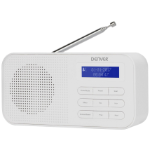B-Ware Denver Dab 42 Taschenradio Radio Wecker Dab+ Ukw Weckfunktionen Kopfhörer Weiß