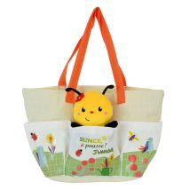 Abeille Silence Ça Pousse Sac Du Jardinier Avec Peluche Abeille - Haut 13 Cm