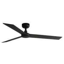Faro Barcelona - Dc Ceiling Fan Rudder L Black With Remote