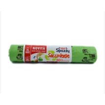 Sacco verde 28LT 48x58 cm con legacci – 28 litri – Resistente e durevole – DOMO PAK