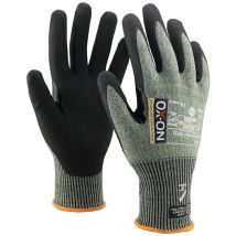 Guante resistente al corte OX-ON Cut Advanced 9900 – Tamaño 6 – EN 388:2016 – Nitrilo, HPPE, Nylon, Fibra de vidrio, Elastano – Verde-negro