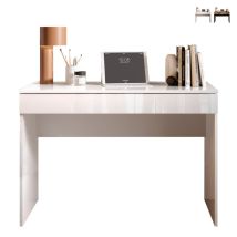 Bureau Moderne Gain De Place Avec Tiroir 110x50x76cm Liam - Blanc