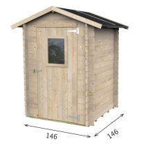 Casetta Hobby Bh19 Mm Porta Singola Finestrata 146x146x204cm Alce