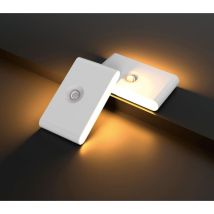 Set Mit 2 Led-nachtlichtern Mit Bewegungsmelder, Led-schrankleuchten, Usb-wiederaufladbare Induktionsleuchten, Magnetische Led-induktionsleuchten Für 
