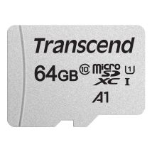 Transcend microSDXC 64GB UHS-I U1 – 95MB/s Lesegeschwindigkeit – wasserfest bis 1m – inkl. Adapter