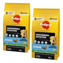 Pedigree Junior Trockenfutter Für Welpen Mit Geflügel Und Gemüse 2x12 Kg