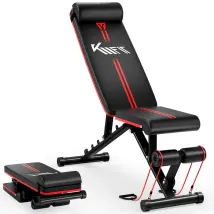 Km-fit - Folding Weight Bench Multifunction Training Fitness Ab Trainer 250 Kg