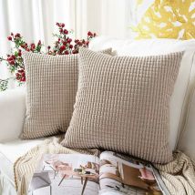 Kissenbezüge-Set aus weichem Cord – 45x45 cm – 2 Stück – Pflegeleicht, Maschinenwaschbar – Ideal für Wohnzimmer, Schlafzimmer, Auto