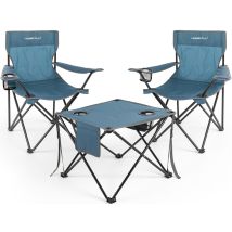 Homecall Campingstuhl Campingtisch Mit Stühlen Klappstuhl Camping Faltstuhl Picknicktische (rutschfest & Wetterfest, Für Camping, Picknick, Angeln), 
