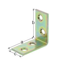 Squadretta ad angolo 75x75x16mm – Acciaio grezzo – Galvanizzato giallo – GAH