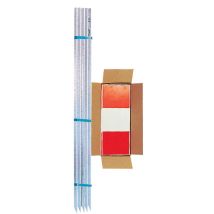 Nadia Signalisation – Baupfahl K5B Piqueplast – 1,10 m – verzinkter Stahl – retroreflektierend – unzerbrechliche Polyethylenplatte
