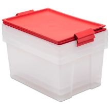 Boîte De Rangement Tatay 35l Empilable Avec Couvercle Articulé