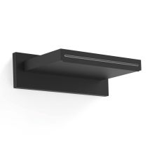 Tres – Schwallbrause Wasserfall in Schwarz Matt – Massives Messing – Wasseranschluss 1/2" – Maße 200 x 152 mm