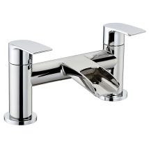 Gravity Bathrooms - Polished Chrome Round Waterfall Lever Bath Filler Tap