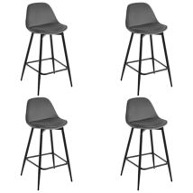 Klihome Barhocker 4er Set, Küchenhocker Mit Rückenlehne Fußstütze, Barstühle Samt, Tresenhocker Bistrohocker Mit Metallbeinen, Für Küche Bars 