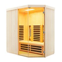 Infraworld - Triosol Unica 3 Infrarotkabine Mit 2 Abc-strahler Wählbar In Fichte/espe/zirbe Breite: 171 Cm - Holzart: Zirbe