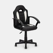 Marinelligroup - Sedia Gaming Junior Ragazzi Girevole Poltrona Ecopelle Oliver Nero/bianco