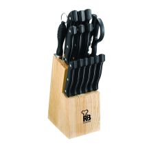 Renberg Tenessy Coltelli Da Cucina Set Completo Di 15 Pezzi Con Ceppo Di Legno Perfetti Per Tagliare Ogni Ingrediente Cucina Professionale Fabbricati 