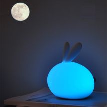 Rabbit Touch Night Light For Babies, 7 Colors, Rechargeable Led Night Light, Children's Decorative Lamp For Christmas Decoration, Children's Room, 