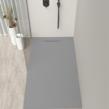 Sanycces - Siena - Piatto Doccia 110x90 Cm Grigio - Antiscivolo - Resistente E Di Design - Disponibile In Diverse Dimensioni E Colori