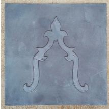 Dalle Plate Modèle Giglio En Fonte Décorée Pour Fond De Cheminée Cm 60x60