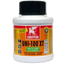 Griffon Universalkleber UNI-100 XT 250 ml – THF-frei – thixotrop – spaltfüllend – für PVC-Rohre bis 400 mm