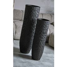 Vasija Ceramica Adara Text. Colmenilla Negro 100 Cms. S/2 30dx100 Cms