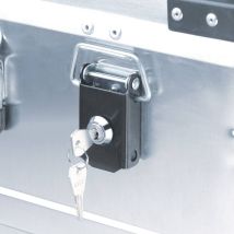 Alutec – Chiusura a lucchetto 31001 – Serratura a cilindro con 2 chiavi – Compatibile con contenitori in alluminio Serie C e D
