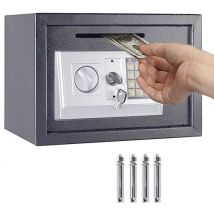 Dayplus - Digital Safe 16l Solid Steel Construction Security Safe For Jewelry/gun/cash Valuables/camera/document/with 2 Keys Electronic Keypad Large 