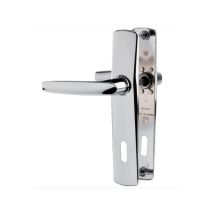 Due Maniglie Per Porte Con Finiture Cromate A Specchio, Chiave L, Interasse 165 Mm
